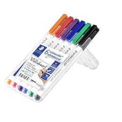Lumocolor Whiteboardmarker 1mm st 6 stk.